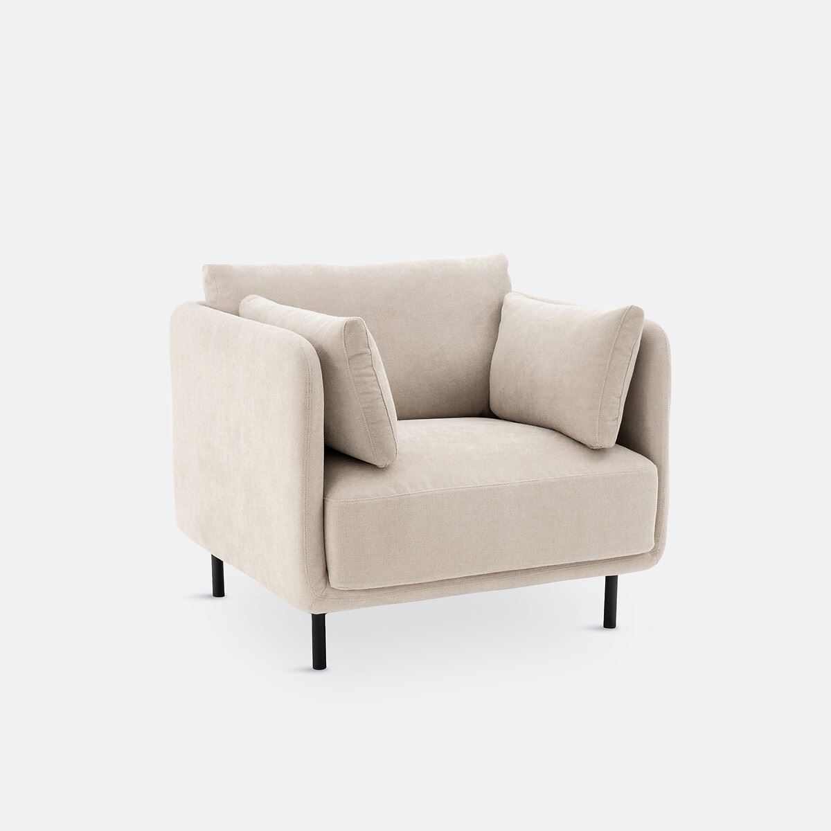 Butaca Individual Diseño Contemporáneo - TYRELL Color: Beige grisáceo